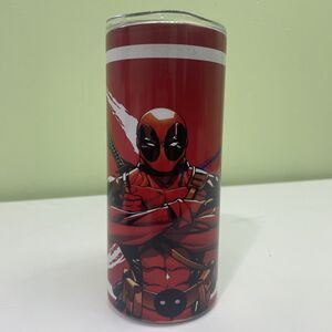 Deadpool 20oz Tumbler With Lid And Straw